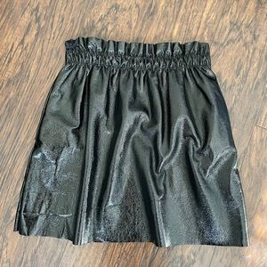 Faux Leather Skirt (Paper bag style)
